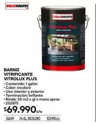 Chilcorrofin - Vitrificante Vitrolux Plus