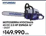 Hyundai - Motosierra 45 Cc 2.5 Hp Espada 16"