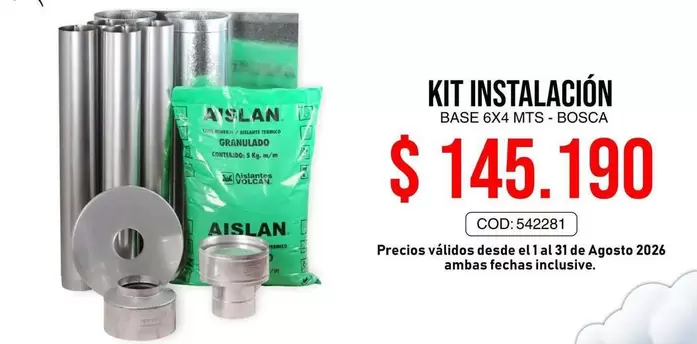MTS - Kit Instalacion Base 6x4 Mts-bosca