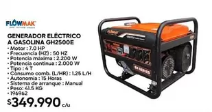 HP - Generador Eléctrico A Gasolina Gh2500e