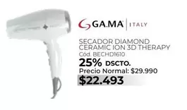 Ga.Ma - Secador Diamond Ceramic Ion 3d Therapy
