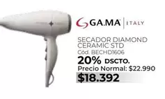 Ga.Ma - Secador Diamond Ceramic Std 20% Dscto