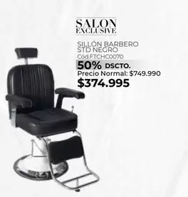 Sillon Barbero Std Negro