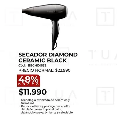 Suave - Secador Diamond Ceramic Black