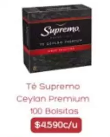 Ceylán - Té Supremo Premium 100 Bolsitos