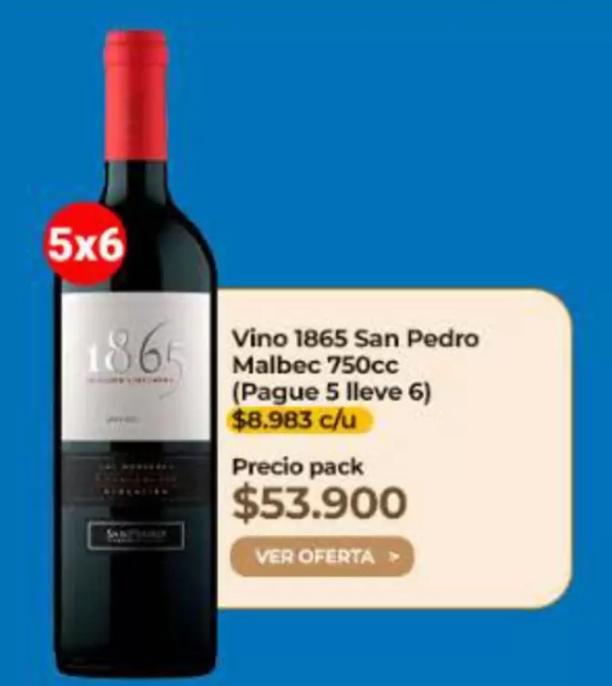 1865 - Vino San Pedro Malbec 750cc