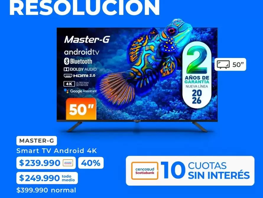 Master-G - Smart Tv Android 4k