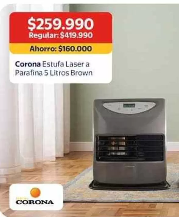 Corona - Estufa Laser A Parafina 5 Litros Brown