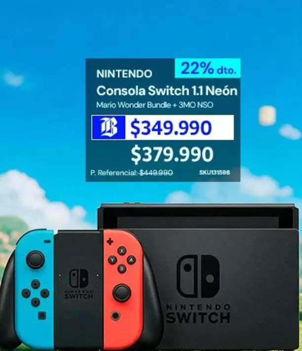 Consola Switch 11 Neón