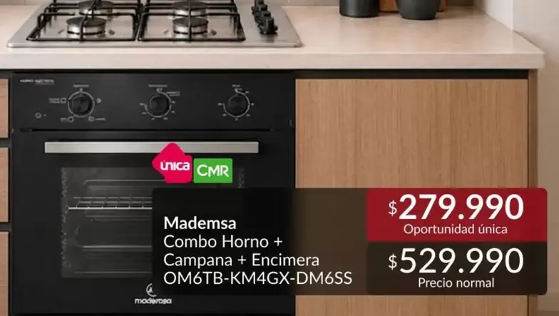 Mademsa - Combo Horno + Campana + Encinera