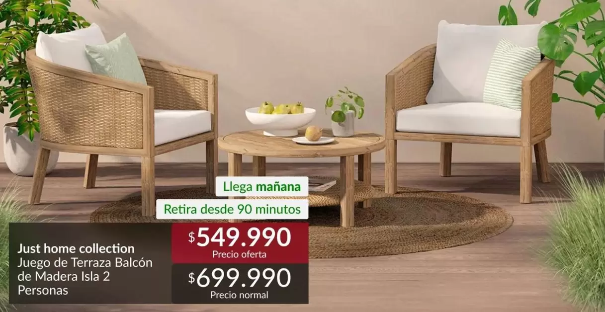 Juego De Cerazza Balcon De Madera
