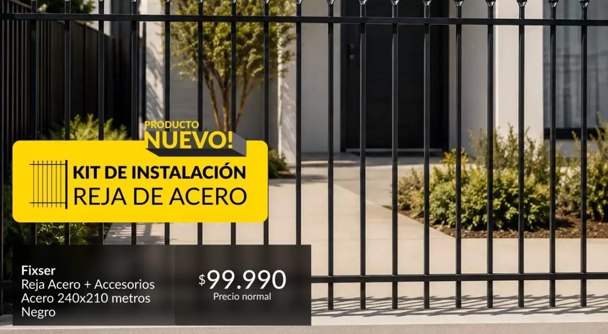 Kit De Instalación Reja De Acero