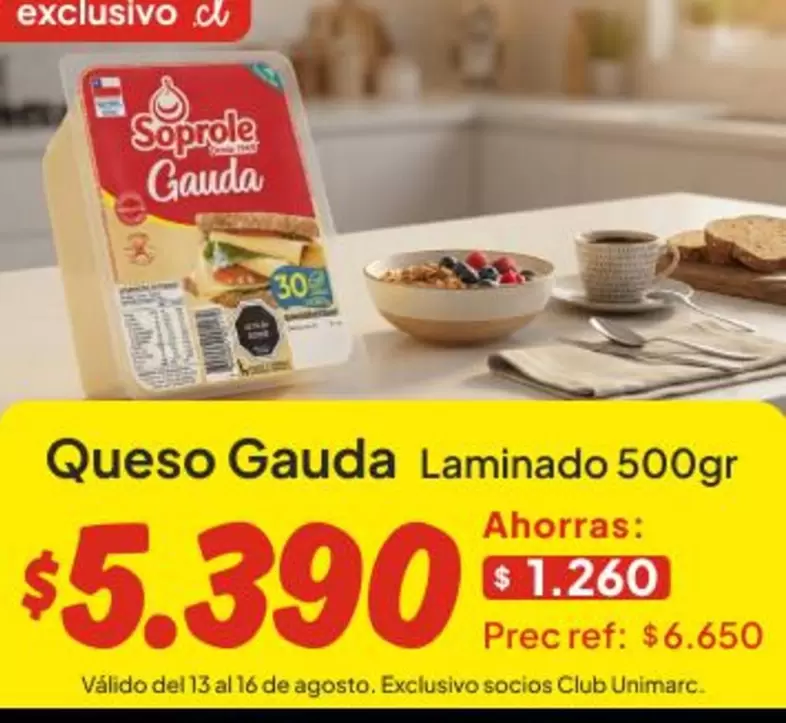 Soprole - Queso Gauda 500gr