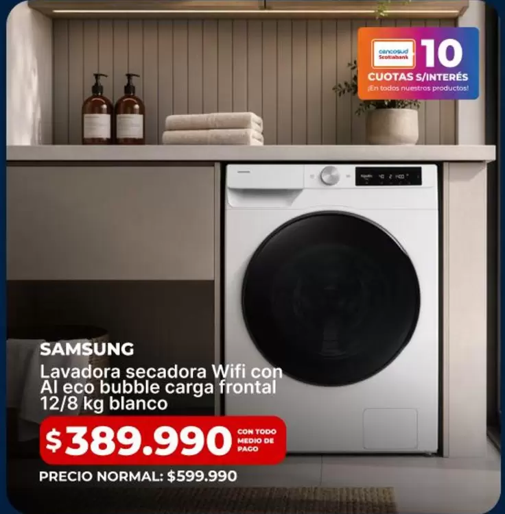 Samsung - Lavadora Secadora Wifi Con Al Eco Bubble Carga Frontal