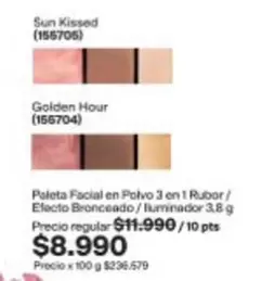 Golden - Paleta Facial En Polvo 3 En 1