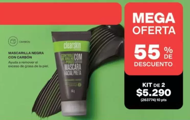Clearskin - Mascarilla Negra Con Carbon