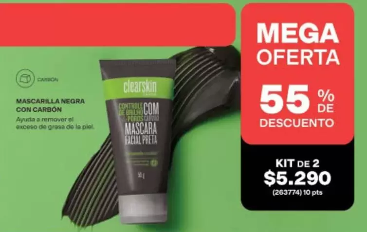 Clearskin - Mascarilla Negra Con Carbon