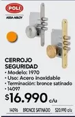 Cerrojo Seguridad