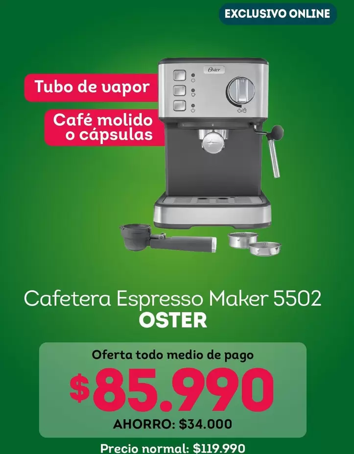 Oster - Cafetera Espresso Maker 5502