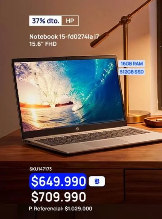 HP - Notebook 15 Fd0274la 17 15.6 Fhd