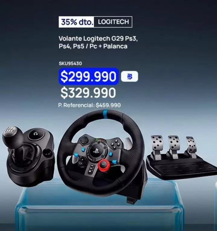 Logitech - Volante G29 Ps3, Ps4, Ps5 / Pc + Palanca