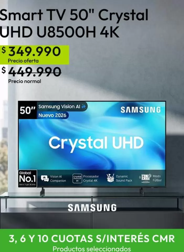 Samsung - Smart TV 50" Crystal UHD U8500H 4K