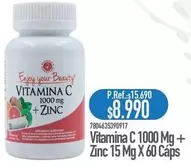 Vitamina C + Zinc 15 Mg X 60 Caps