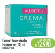 Crema Aloe-ácido Hialuronico