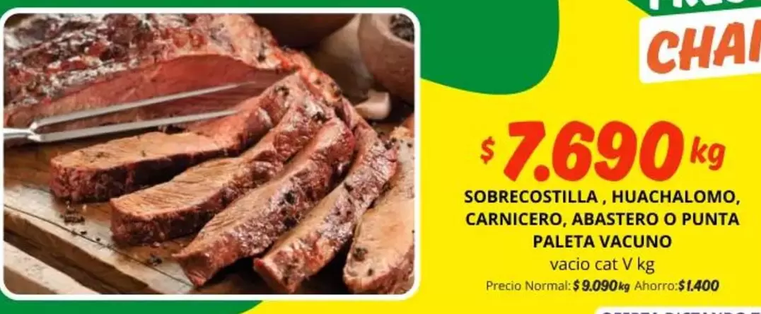 Cat - Sobrecostilla, Guarachelomo, Carnicero, O Punta Paleta Vacuno