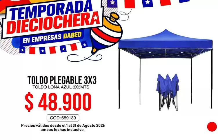 Toldo Plegable 3x3