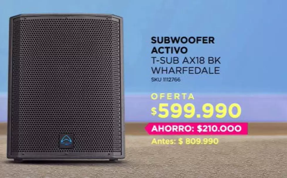 Subwoofer Activo T-sub Ax18 BK WHARFEDALE