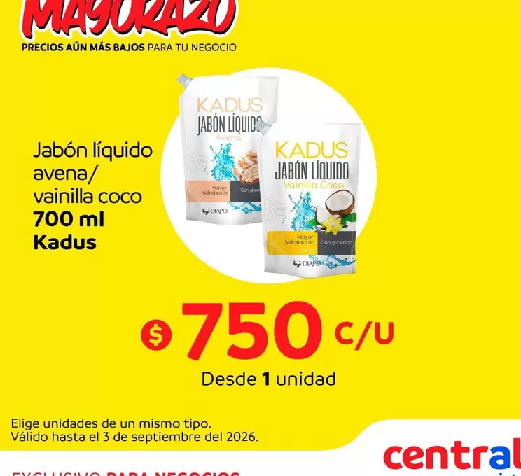 Kadus - Jabón Líquido Avena/ Vainilla Coco