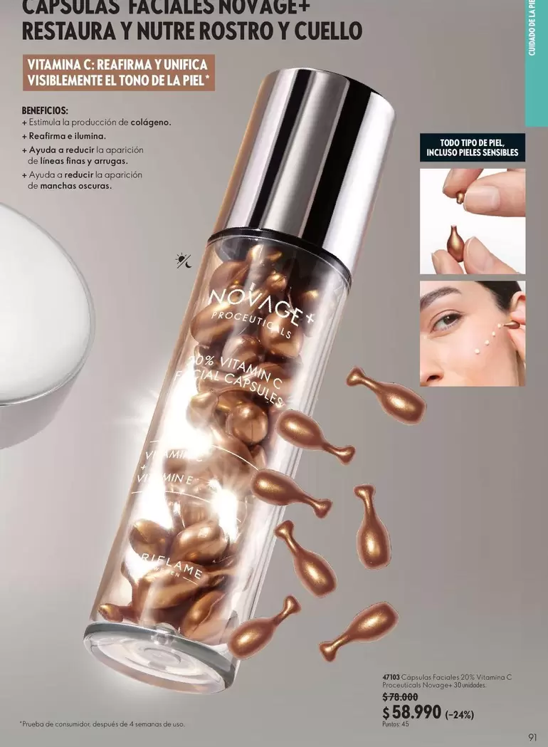Novage - Capsules Faciales + Restaura Y Nuttere Rostro Y Cuello