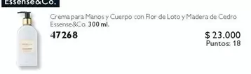 Crema para manos y cuerpo con flor de loto y madera de cedro