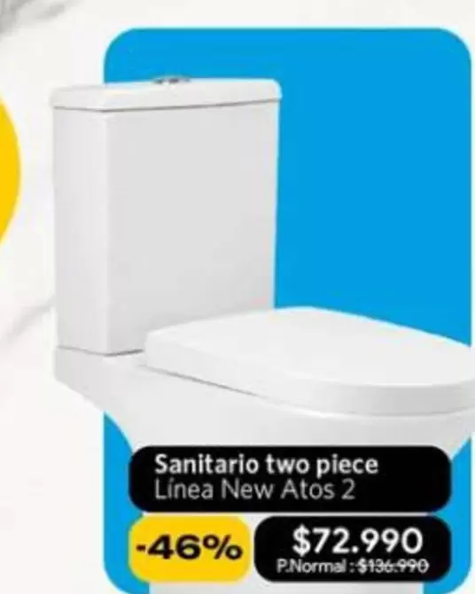 Sanitario Two Piece Linea New Atos 2