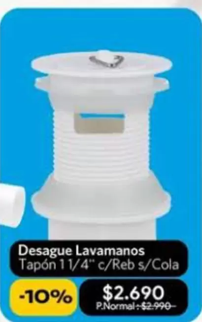 Desague Lavamanos Tapon