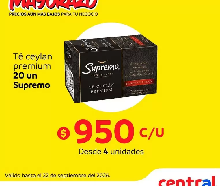 Té Supremo - Té Ceylan Premium