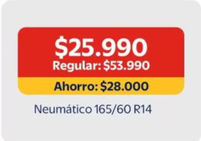 Neumático 165/60 R14