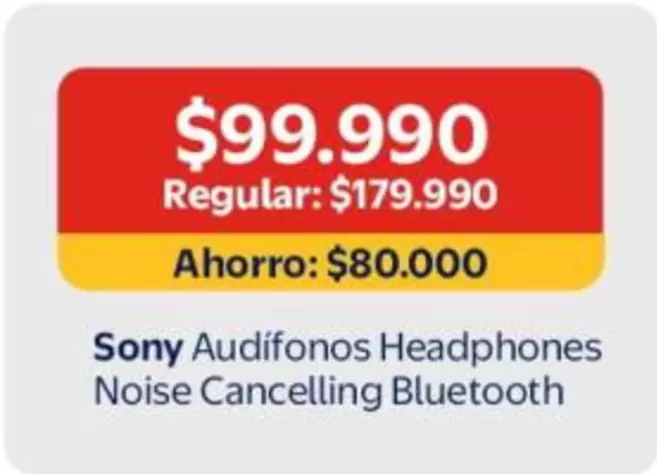 SONY - Audifonos Headphones Noise Cancelling Bluetooth
