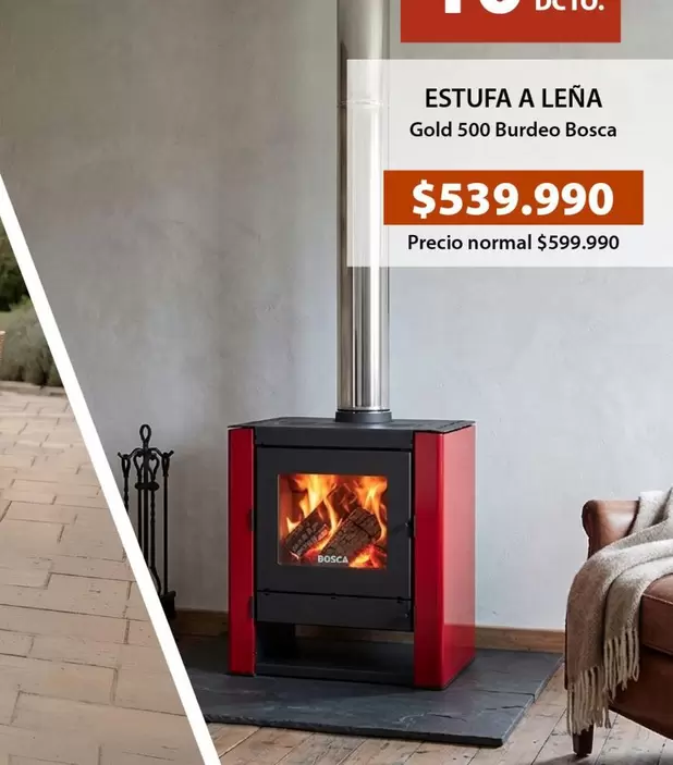 Bosca - Estufa A Leña Gold 500 Burdeo