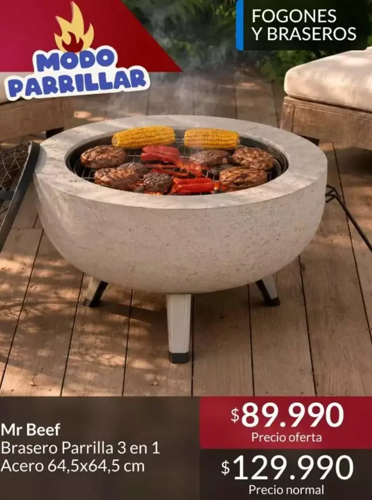 Mr. Beef - Brasero Parrilla 3 En 1