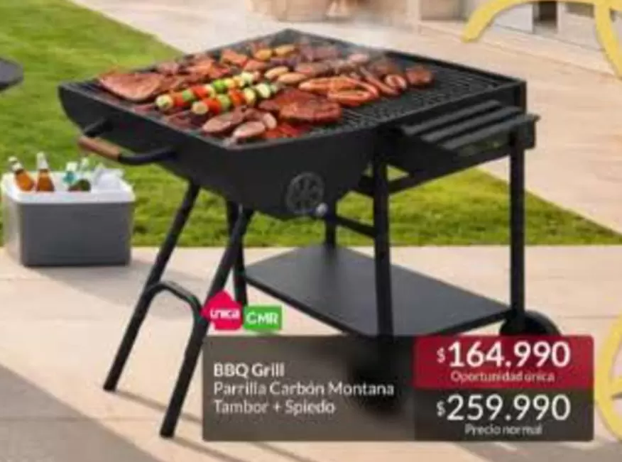 Bbq Grill Parrilla Carbon Montana Tambor + Spiedo