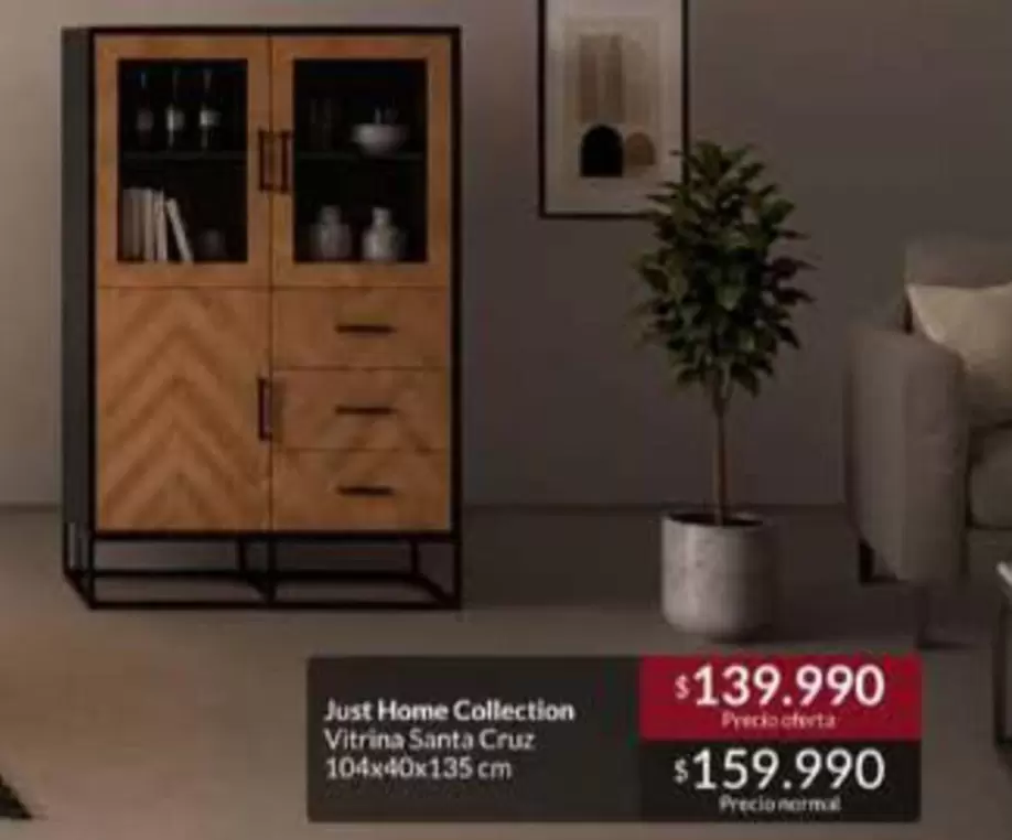 Just Home Collection Vitrinas Santa Cruz