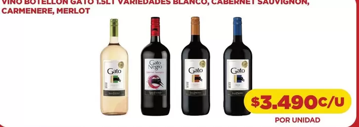 Carmenere - Virio Botellan Gato 1.5 Et Variedules Blanco, Cabernet Sauvignon, , Merlot
