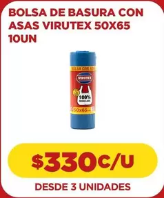 Virutex - Bolsa De Basura Con Asas 50x65