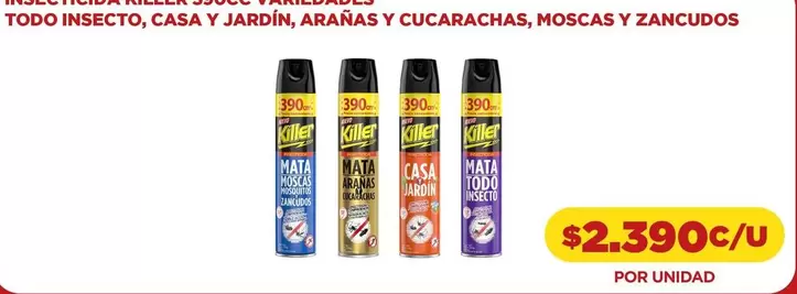 Killer - Todo Insecto, Casa Y Jardín, Arañas Y Cucarachas, Moscas Y Zancudos