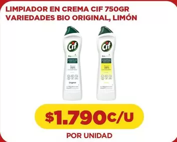 Cif - Limpiador En Crema  Variedades Bio Original