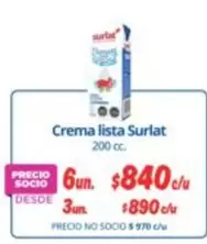 Surlat - Crema Lista