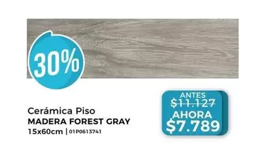 Cerámica Piso Madera Forest Gray
