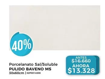 Porcelanato Sal/ Soluble
